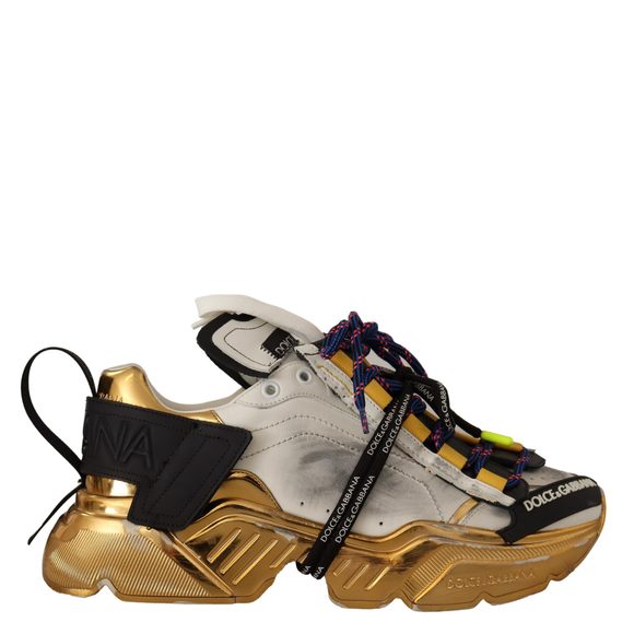 Dolce & Gabbana Other - Dolce & Gabbana Multicolor Gold Leather Daymaster Sneakers